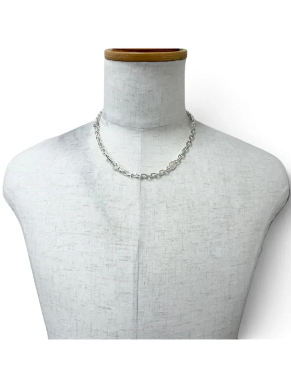 Gucci Interlocking Chain Necklace Silver